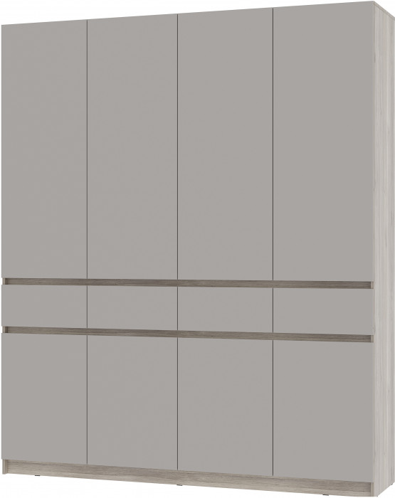 Шкаф 4-х створчатый "Багира" ШК-13 Дуб смоки/Кашемир