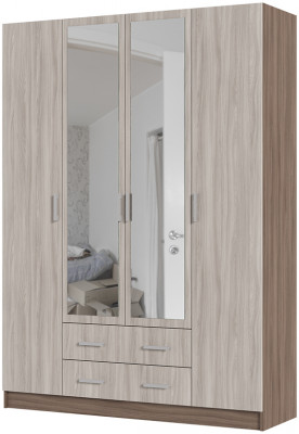 ГАРМОНИЯ ШК 602 М шкаф 4х створчатый (1,6х2,2х0,5) шимо темный/шимо светлый