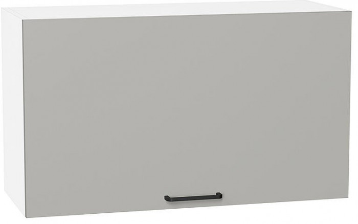 Кухонный гарнитур угловой Флэт-04, ЛДСП, 100×250 см, Белый/Светло-серый (Дуб табак)
