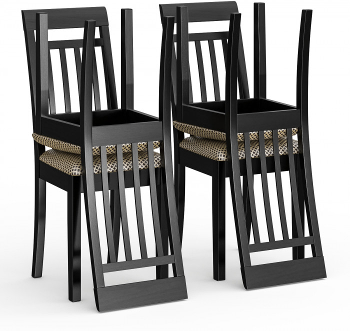 Четыре стула Мебель--24 Гольф-11 разборных, цвет венге, обивка ткань руми 812/8, ШхГхВ 40х40х100 см., от пола до верха сиденья 47 см.