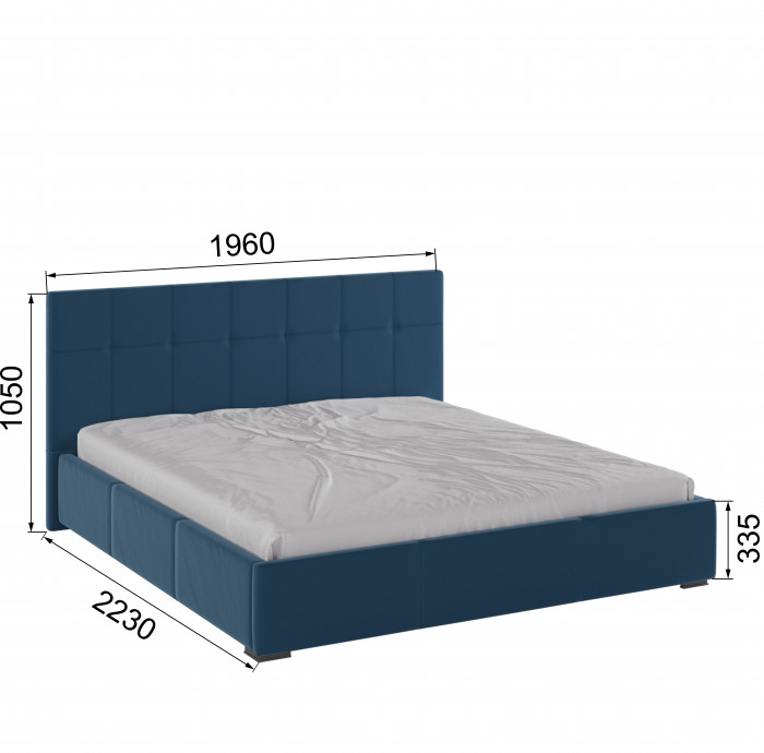 Рио Кровать интерьерная 180 атлантида квадрат, ПМ