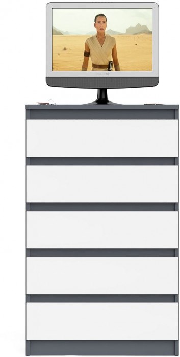 Мори Комод МК700.5, графит/белый