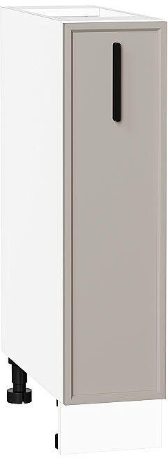 Кухонный гарнитур Фрейм-01, МДФ, 230 см, Белый/Глиняный шелк (Кварцит бьянко)
