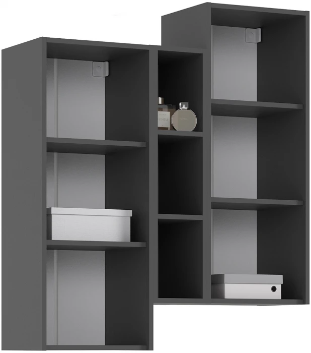 Норд Шкаф подвесной комбинированный, Графит серый