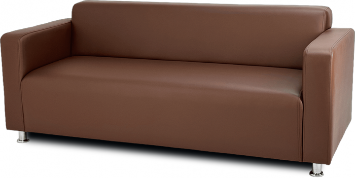 Диван прямой Томи, 180 см, экокожа, коричневый