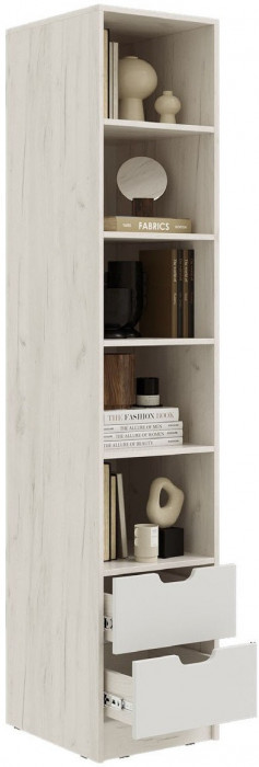 Модульная детская Юниор-4, композиция 1 (Шарли белый, Крафт белый)