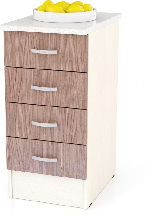 Кухня Мери ШН4Я400 Стол с 4 ящиками 40 см., дуб/ясень шимо тёмный