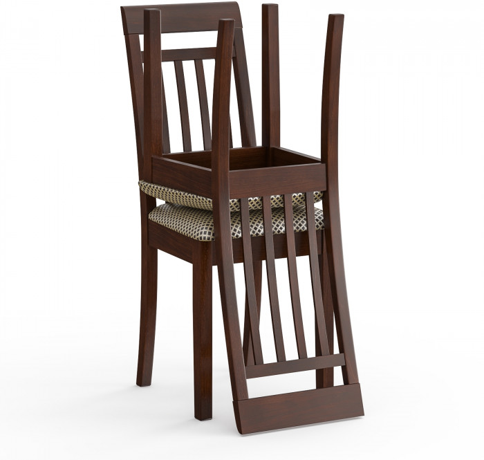 Два стула Мебель--24 Гольф-11 разборных, цвет орех, обивка ткань руми 812/8, ШхГхВ 40х40х100 см., от пола до верха сиденья 47 см.