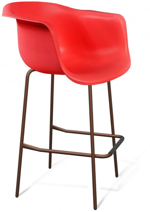 Стул барный SHT-ST31/S29 красный ral3020/медный металлик (красный ral3020/медный металлик)