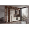 Кухня Рио NEW (металл) 3,2/1260м (490), компоновка №7, Крафт золотой/Шелковый камень