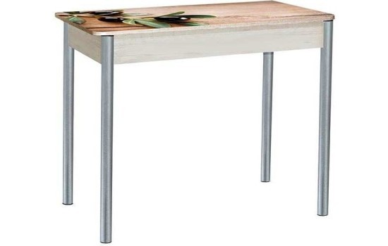 Нью йорк фотопечать стол обеденный раздвижной / маслины/дуб молочный/металлик