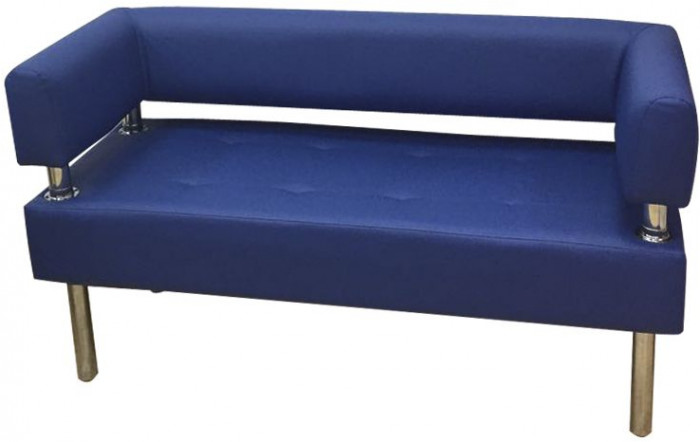 Диван Бизнес 140, экокожа, синий