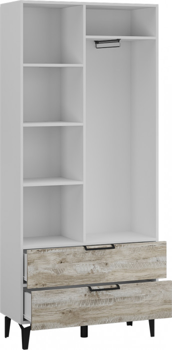 Модульная прихожая Чикаго, набор 2, Дуб юкон/Белый