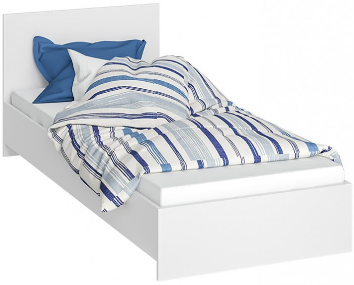 Кровать 80х200 с основанием ЛДСП Ронда КР-080, белый