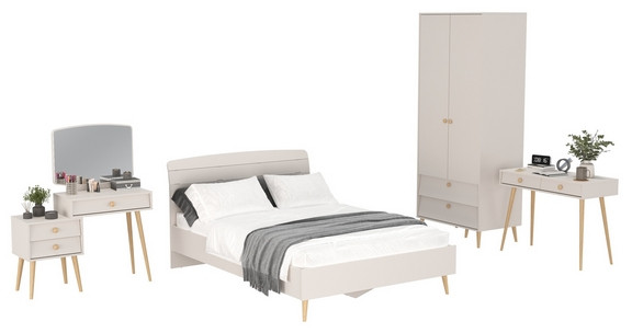 Афина Спальня 08-1400, кашемир серый