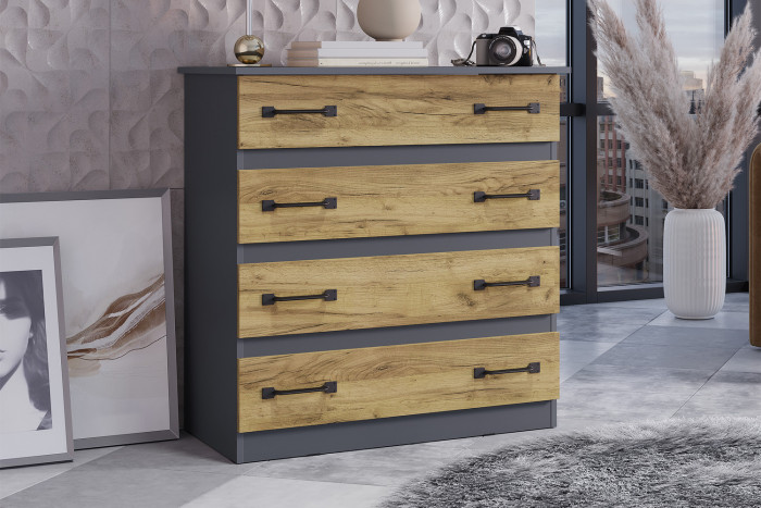 Комод "Лофт" графит/крафт