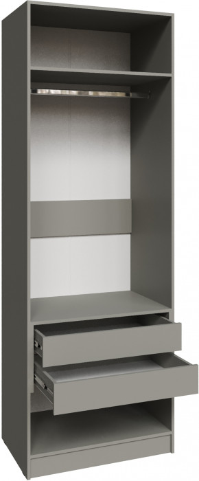 Шкаф Мадрид (0,8) с 2 ящ. без ручек с зеркалом, Мокко