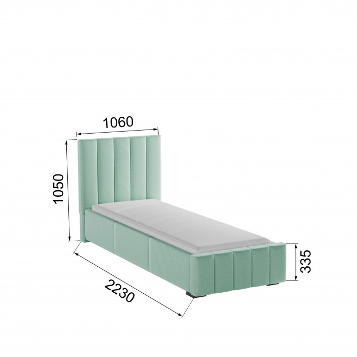 Нега Кровать интерьерная 900 мятный, ПМ