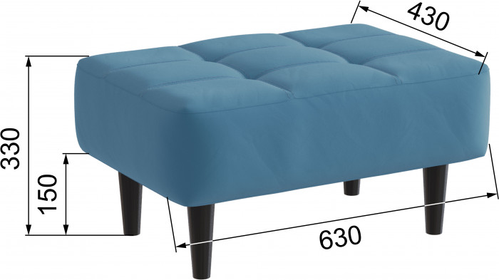 Пуф Корк светло-голубой