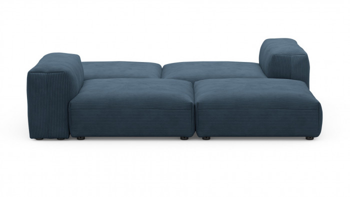 Диван Фиджи Cilium Indigo 242*137*62 см, Синий Вельвет Нераскладной Фиеста