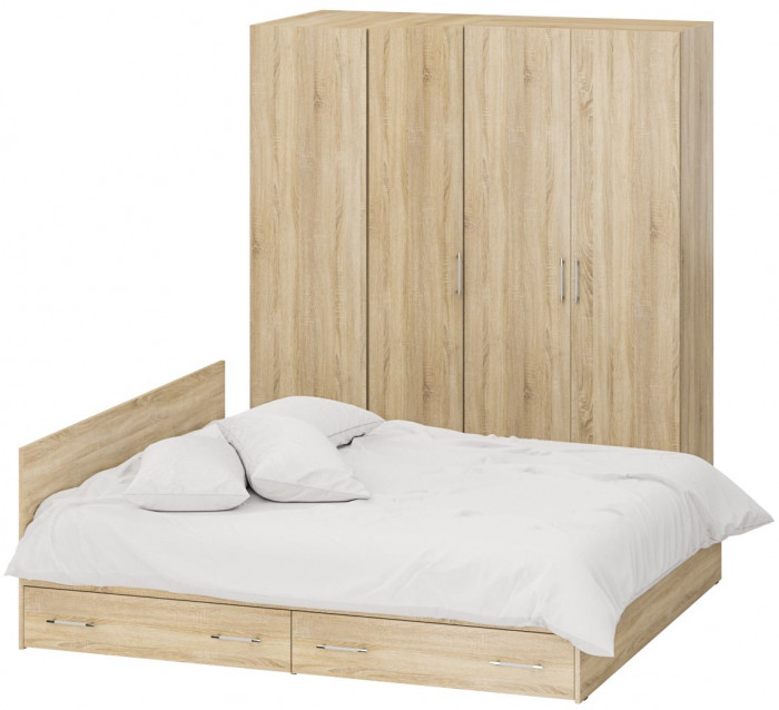 Спальня Стандарт 2-1800Я, дуб сонома