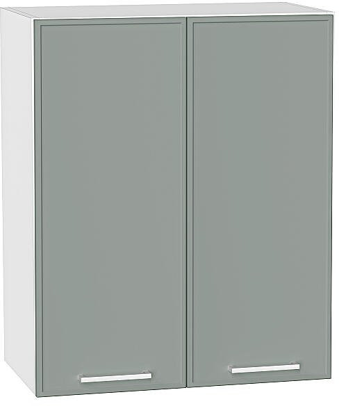 Кухонный гарнитур угловой Квадро-02, МДФ, 240×215 см, Белый/Аквамарин (Дуб натуральный)