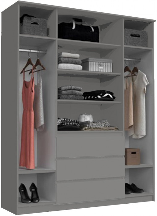 Модульная спальня Челси, комплектация 1 (Графит, Графит)