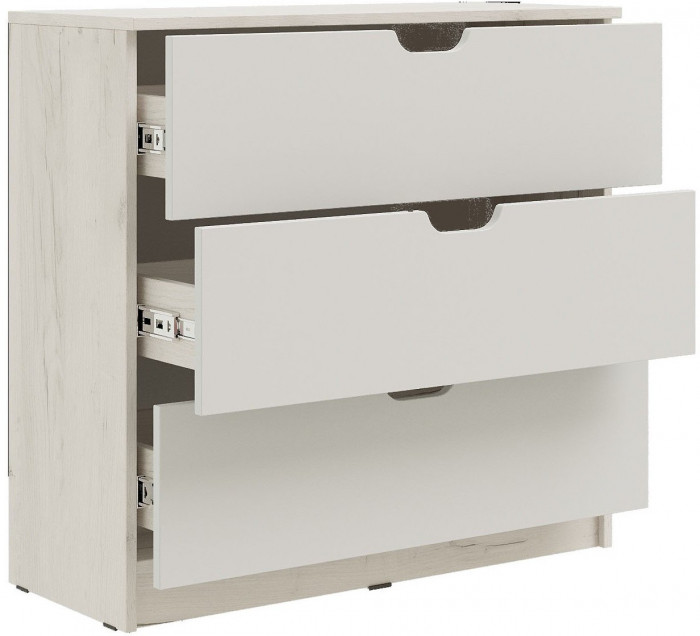 Модульная детская Юниор-4, композиция 2 (Шарли белый, Крафт белый)