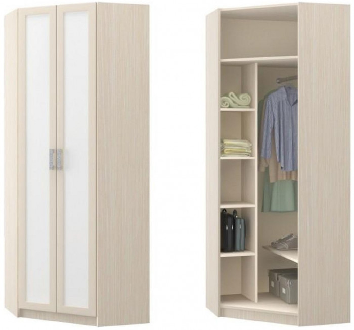 Юниор-7 ЛДСП ДЮ-11 Угловой шкаф, белфорт / белый, склад