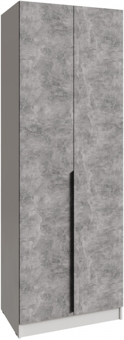 Шкаф Мадрид (0,8) с полками без зеркала, Белый/Ателье светлое