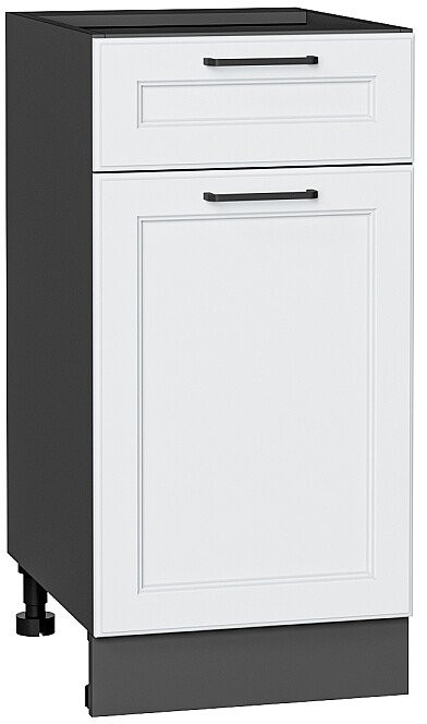 Кухонный гарнитур Барселона-06, МДФ, 160 см, Графит/Белый (Черный детройт)