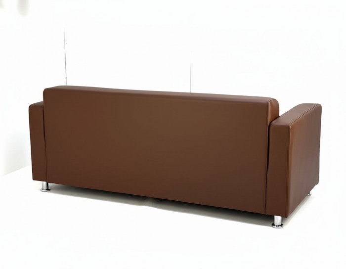 Диван прямой Томи, 200 см, экокожа, коричневый