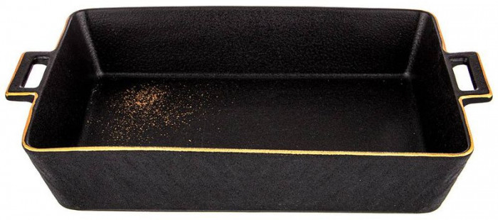 Блюдо для запекания Bronco "Midnight Gold" 2900мл (31,5*35*6,5) Черный, 42-376
