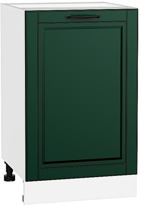 Кухонный гарнитур Дублин-03, МДФ/Стекло, 195 см, Белый/Особый Белый/Особый зеленый (Снежный мрамор)