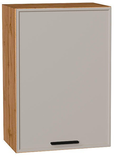 Кухонный гарнитур угловой Фрейм-03, МДФ, 220×200 см, Вотан/Глиняный шелк (Дуб натуральный)