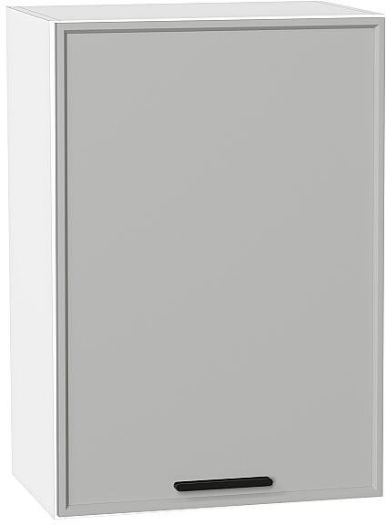 Кухонный гарнитур угловой Фрейм-03, МДФ, 220×200 см, Белый/Серый шелк (Гранит белый)