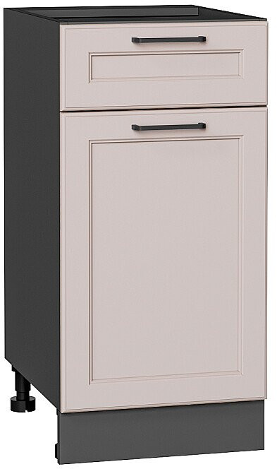 Кухонный гарнитур Барселона-06, МДФ, 160 см, Графит/Кашемир (Кварц белый)