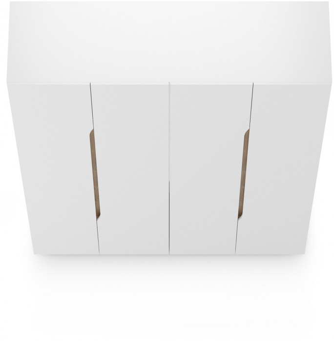 Муссон 13.198 Шкаф двухстворчатый + 13.198 Шкаф двухстворчатый, белый/дуб эндгрейн элегантный