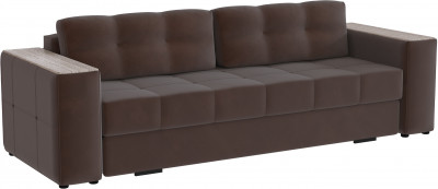 Диван раскладной Виконт, коричневый/мдф сандал белый