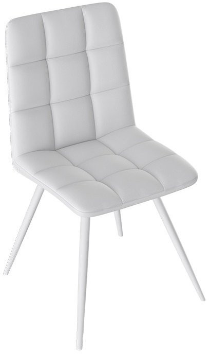 Бруно Стул (конус Т3) (Черный муар матовый/Кожзам Серый)