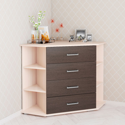 Комод Катрин 7 (770*790*770) дуб молочный/венге