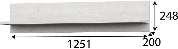 Модульная система "Александрия" ПЛН-105 Полка навесная Серия 3 Сосна Санторини светлый