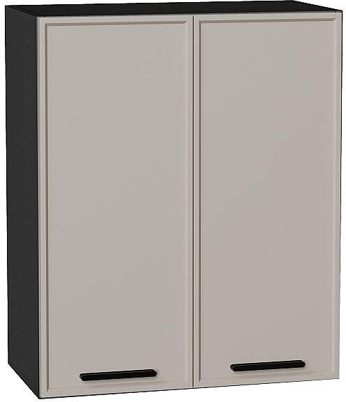 Кухонный гарнитур угловой Фрейм-03, МДФ, 220×200 см, Графит/Глиняный шелк (Мрамор горный)