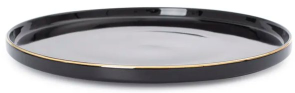 Тарелка десертная BLACK GOLD (21*21) Черный, DM3011