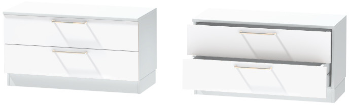 Тумба-5 прикроватная напольная "Иннэс-7", Белый