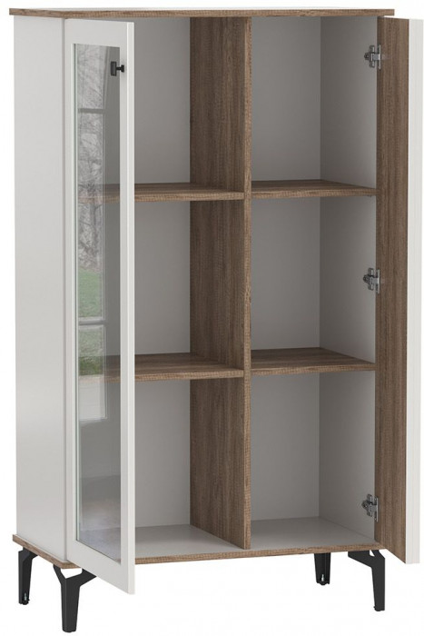 Шкаф комбинированный 51.03 Либерти опора h=150мм Белый / Дуб Каньон