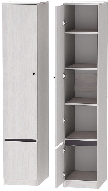 Модульная Прихожая Кэт-1, набор 5, Ясень Анкор Светлый/Графит