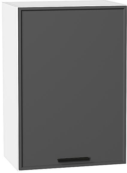 Кухонный гарнитур угловой Фрейм-03, МДФ, 220×200 см, Белый/Штормовой шелк (Снежный мрамор)