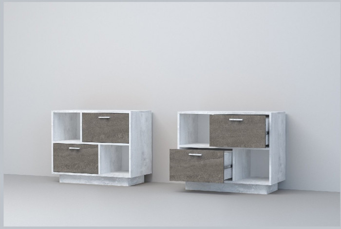 Эго Тумба Т-1 ПД (Глянец Белый/Дуб Крафт Золотой)