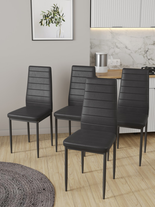 Четыре стула Мебель--24 A-117, чёрный